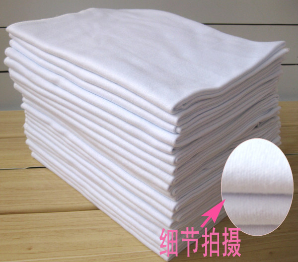 Pure cotton diaper Cotton cloth baby absorbent diaper white plus 70*50 cm with lock edge