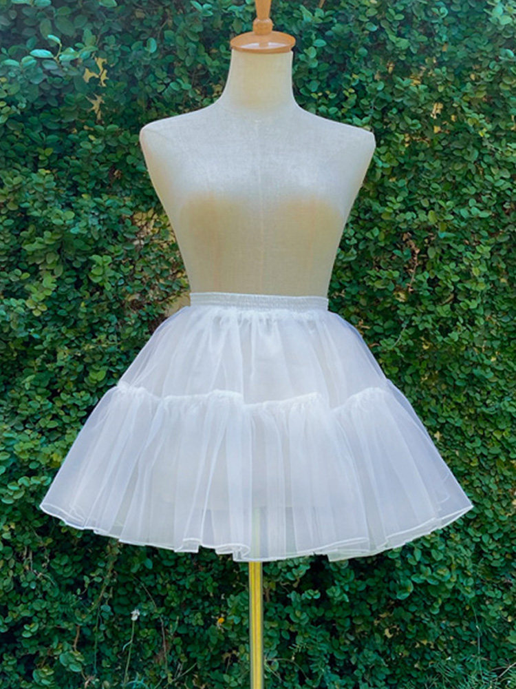 Petticoat Lolita Lolita-Style Underskirt 35cm Everyday Boneless Soft Tulle Mini Short Floral Skirt Short Dog Skirt Petticoat