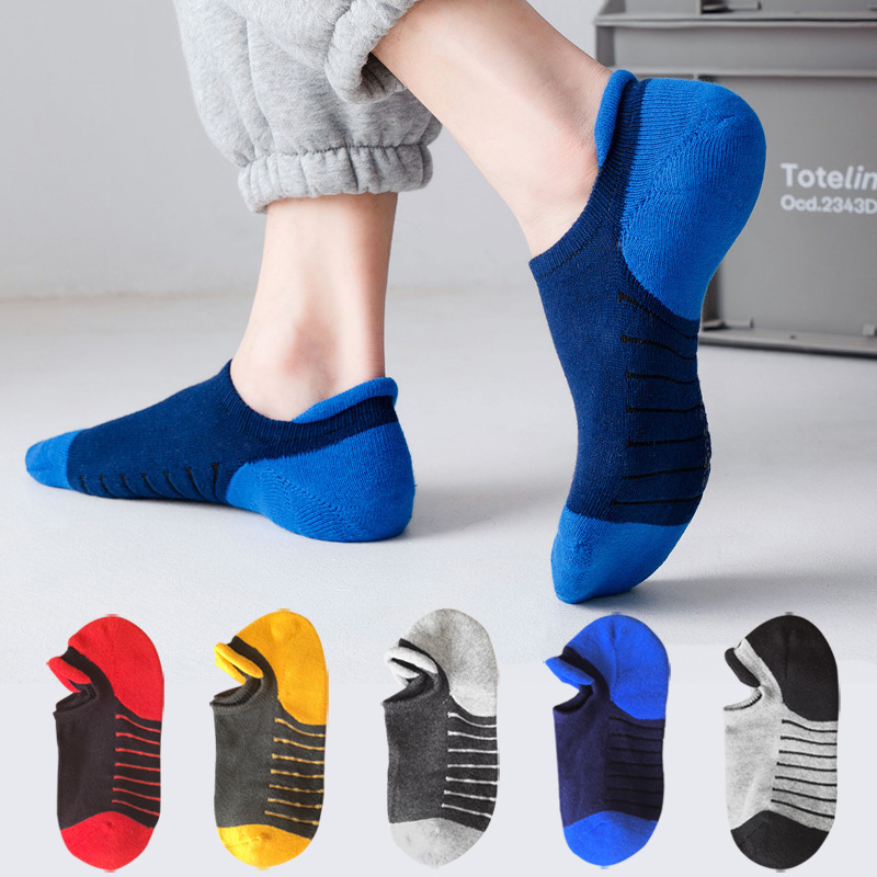 Thickened Towel Bottom Boat Socks for Men and Women, Pure Cotton Terry Low-Cut Short Socks, Autumn and Winter Fleece-Lined, Warm, Sweat-Absorbent, Anti-Odor Sports Socks