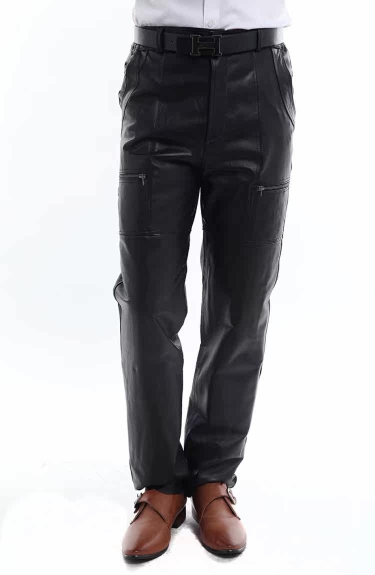 Pantalon cuir homme droit pour hiver - Ref 1492782 Image 17