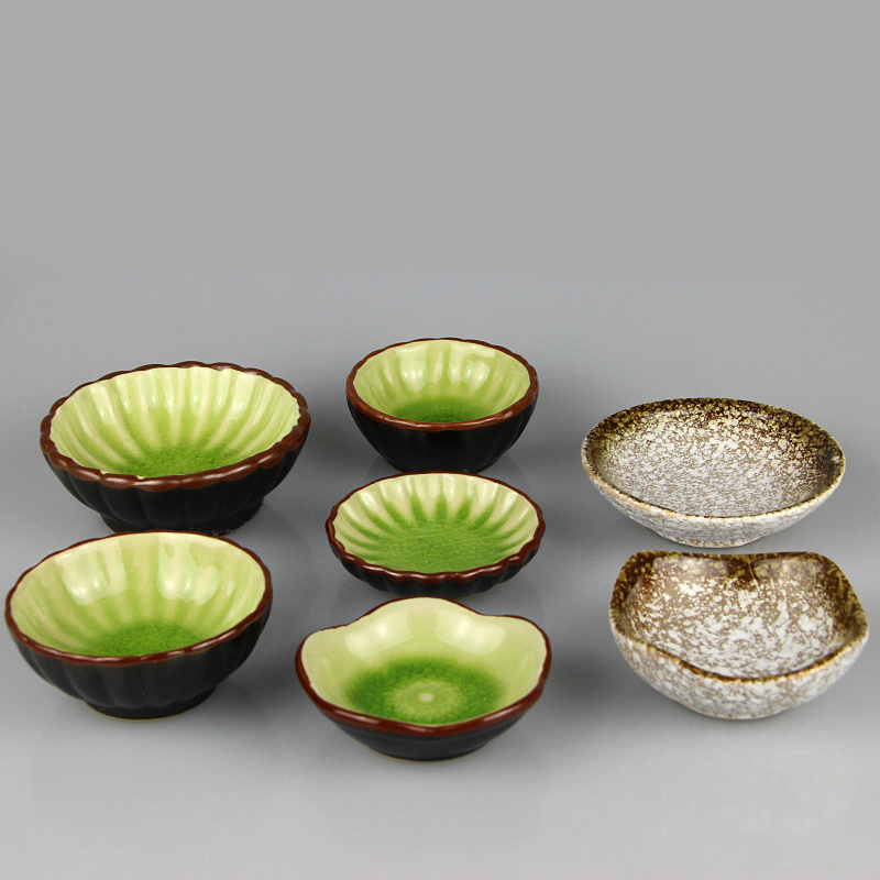 Ceramic color glaze sauce dish Japanese Korean style sauce dish vinegar dish leisure farm seasoning sauce dish snack dish side dish