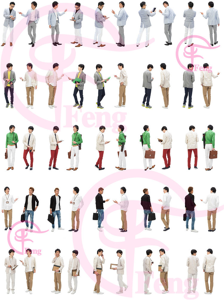 PS高清亚洲中国商务服务人物职场办公接待会议PNG免抠素材免扣