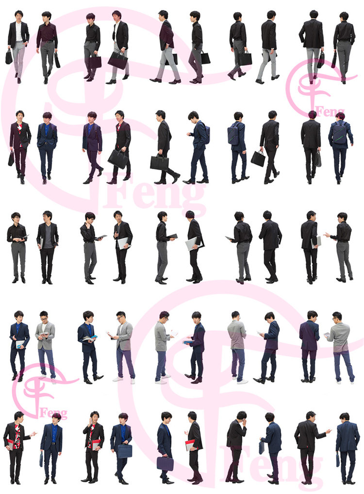 PS高清亚洲中国商务服务人物职场办公接待会议PNG免抠素材免扣