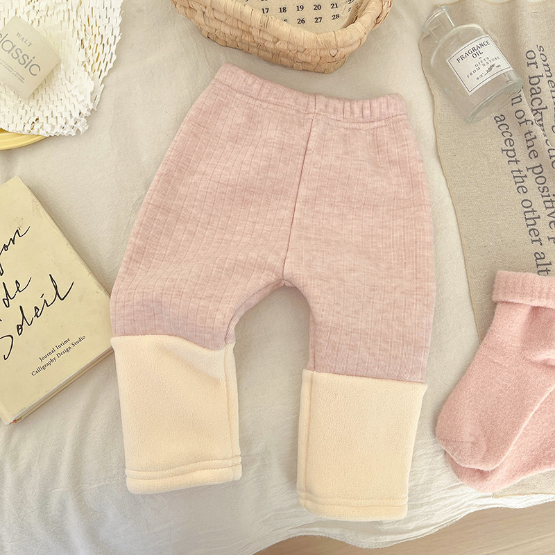 Бархатные демисезонные модные детские леггинсы, штаны, увеличенная толщина     