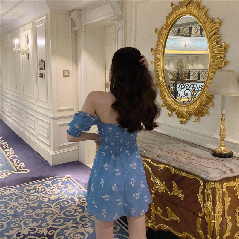 VK旗艦店 法國風復古法式泡泡袖短袖洋裝
