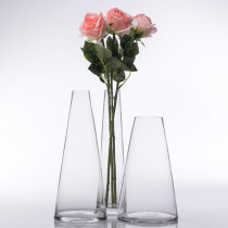 Transparent glass vase cone small mouth hydroponic flower arrangement living room home furnishings design accessories modern fashion