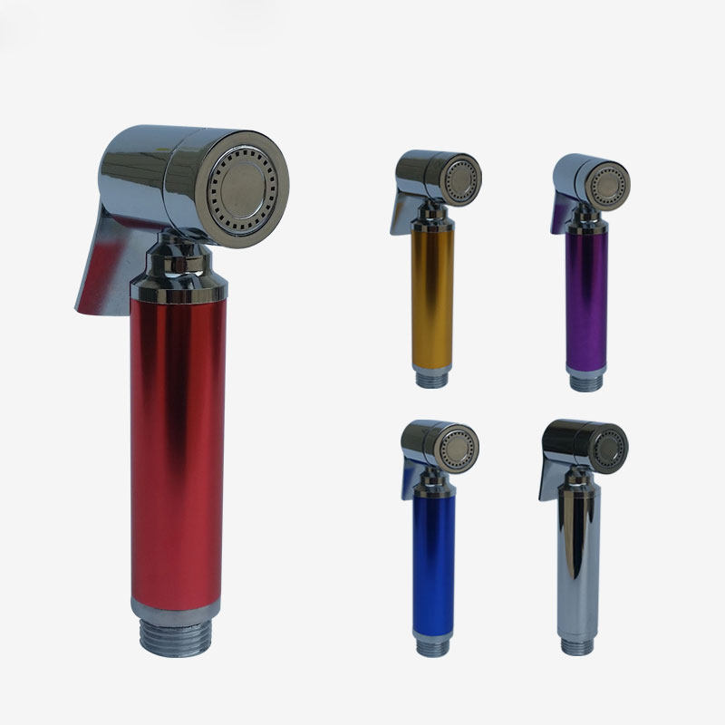 Space aluminum hand-held bathing woman washer spray head pressurized woman washing small shower toilet spray gun body washing machine spray head