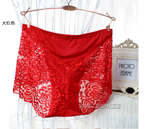 3 包邮 thêm cộng với kích thước lớn cộng với chất béo ở eo cao chất béo MM đồ lót ren gợi cảm 200 pounds đồ lót nữ mỏng - Vòng eo thấp quan lot