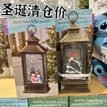 COSTCO Christmas Clearance Santa Claus Snowman Wind Lantern Ornament Snowing Crystal Ball Christmas