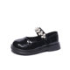 Girls' Small Leather Shoes 2025 Spring and Summer New Style Baby Crystal Pearl Elsa Princess Shoes Soft Sole Stylish Single Shoes for Girls