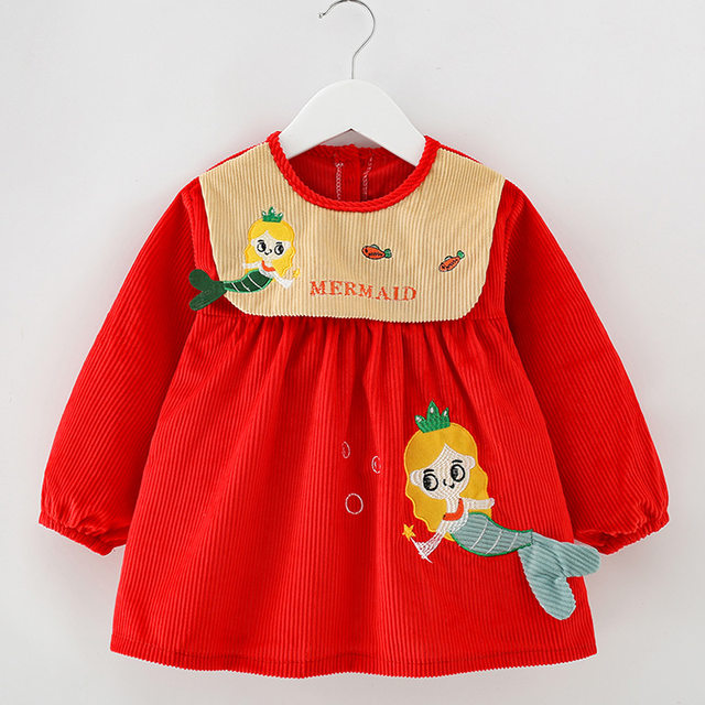 Baby Bib Smock Autumn and Winter Children's Waterproof Apron Infant Eating Anti-Dirty Reverse-Wear Winter Child Smock