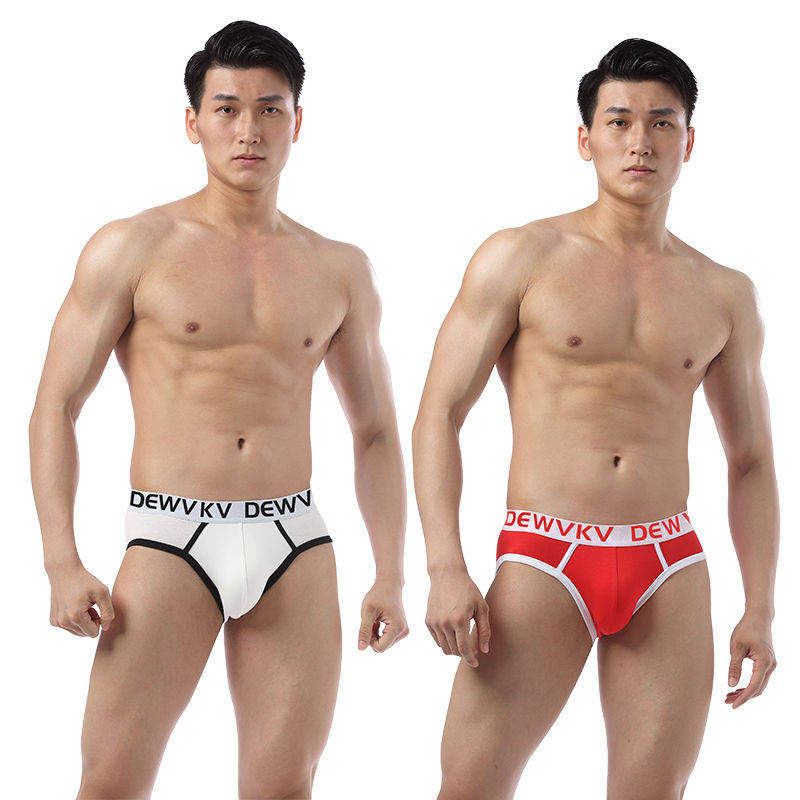 Triangle Briefs Male Bum Pants Low Waist Men Sexy Triangle Pants Pure Cotton Breathable Fashion U Convex Bilayer Personality Tide
