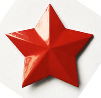 Spot Big Red Metal Nostalgic 81 Pentagon Cap Emblem Decoration Cultural Memorabilia Old Guard Lei Feng Badge