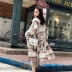 Áo khoác len mới dài 2018 nữ mùa thu đông mới kết hợp áo hai dây mới