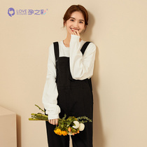 Pregnancy color pregnant woman back with pants spring new Korean version big code casual loose fashion Pregnant Woman Conjoined Pants