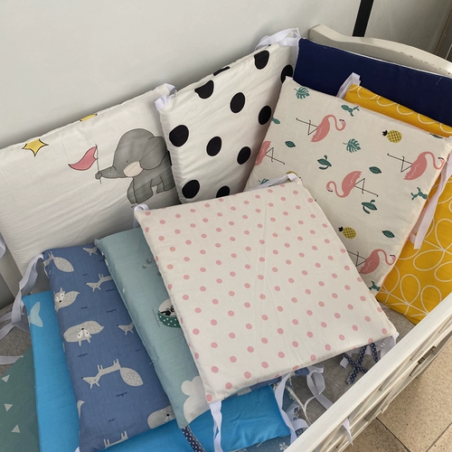 Хлопковая дышащая кроватка, съёмные универсальные бортики, ветрозащитная подушка, защита от столкновений