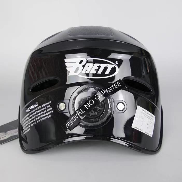Taiwan's Brett streamlined adjustable baseball day-style catcher safety helmet-The most heaviest type of baseball strike safety helmet