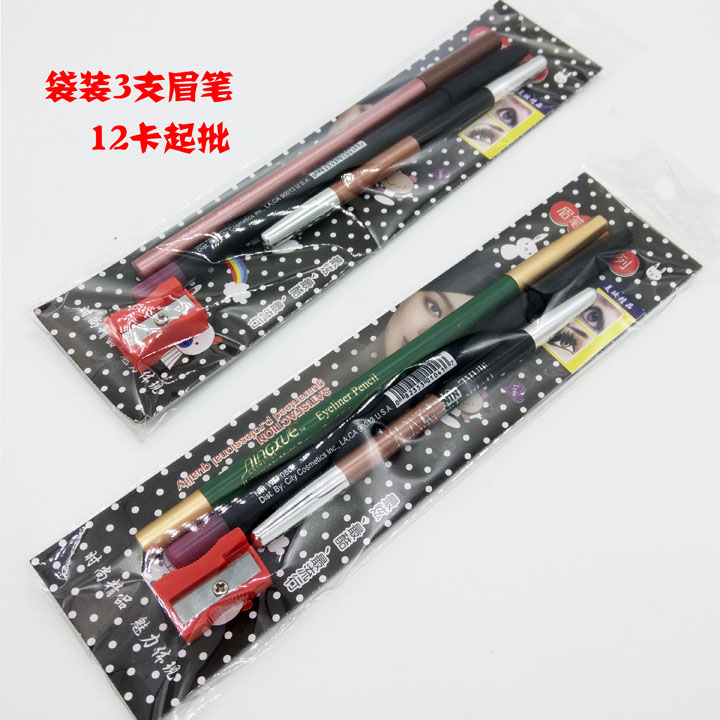 H1224 bagged 3 eyebrows 12 Raised Eyebrow Pen Suit Makeup Tool stock Source Yiwu 2 Yuan RMBtwo Shop