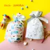 10 small bundle pockets Cartoon cat Elephant Children's bundle pockets Candy baking bags Cute gift bags