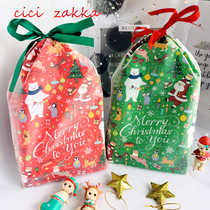 5pcs Japanese Style Christmas Bouquet pocket Christmas Gift Drawstring Bag Candy Baking Bag Cute Gift Packing Bag