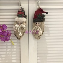 Christmas Christmas Christmas Eve doing old Santa Claus small pendants Christmas tree Cubism small hanging decoration hanging decorations