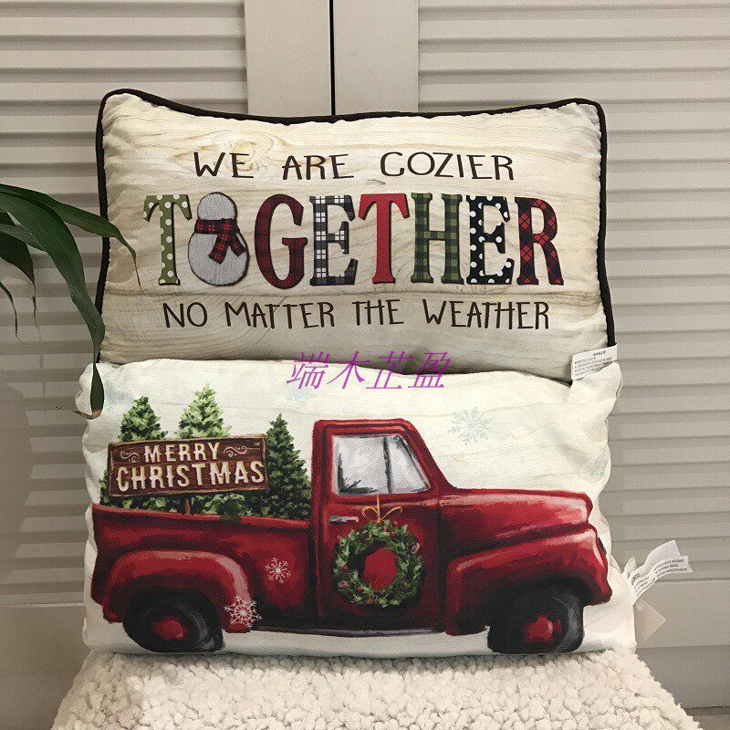 Christmas Christmas Christmas Christmas Eve Soft decoration cloth Decorations Cushions Car Sofas Nap Waist Pillow Holding Pillows