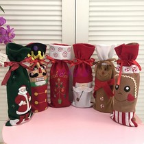 Christmas Christmas Eve embroidery drawstring wine bottle coat bar restaurant wine set