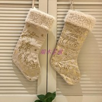 Christmas Christmas Eve canvas bronzing lamb Christmas stockings Christmas boots large gift bag