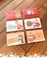 Christmas Christmas kindergarten cute cartoon small card Korean version bronzed supermeme blessings creative greeting card
