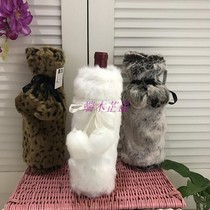 Christmas Christmas Christmas Eve BAO WELN Long plush wine bottle clothes bar restaurant party Champagne red wine cover