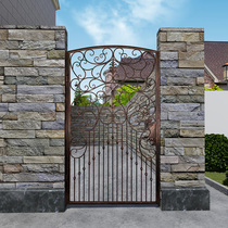 European-style wrought iron courtyard portal outside villa country door single and double door garden entrance fence door customization