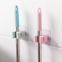 Mop rack Punch-free strong load-bearing mop clip Toilet suction cup broom sticky hook Card holder storage wall hook
