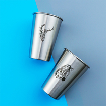 Nordic style stainless steel washing cup Simple creative brushing cup Toothbrush cup Tooth cylinder mouthwash cup Couple cup tooth cup