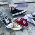 CONVERSE Giày vải Converse màu đen và trắng xanh đỏ nam và nữ đôi giày cổ điển giản dị 101010