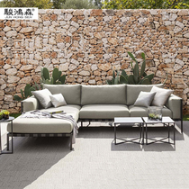Outdoor Sofa Waterproof Sunscreen Aluminum Alloy Sofa Trio Combined Patio Outdoor Villa Vines Vines Furniture
