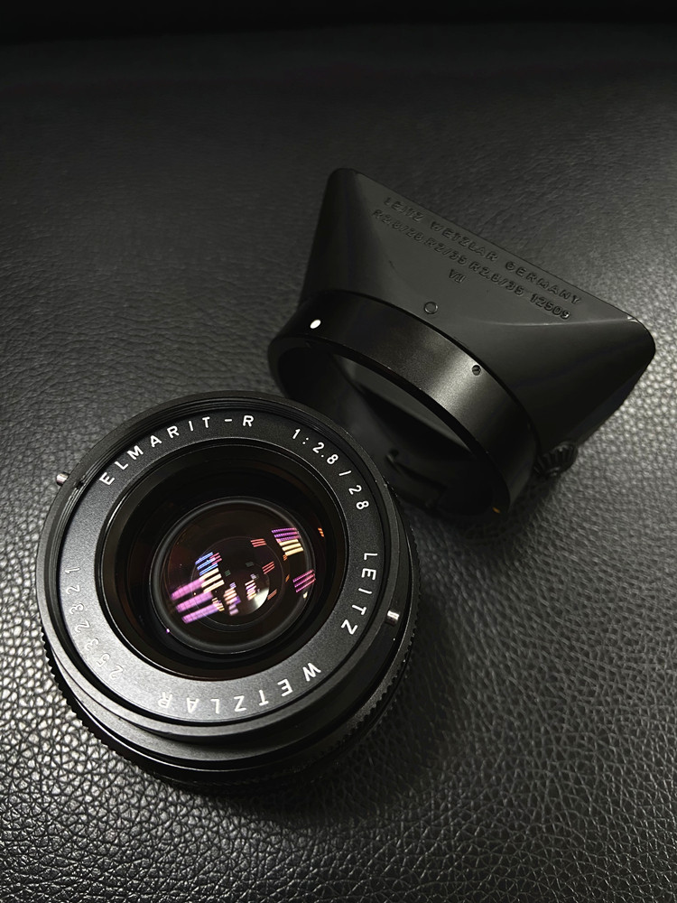 LEICA Leica R28 2 8 single-lens lens German production Leica 28 2 8 with hood Nikon mouth