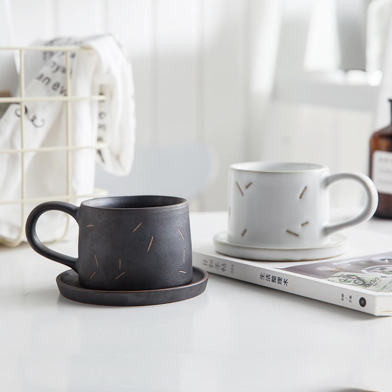 Workshop Creative Minimalist Handmade Ceramic Coffee Cup Suit Minimalist Couple Mark Cup Breakfast Cup Birthday