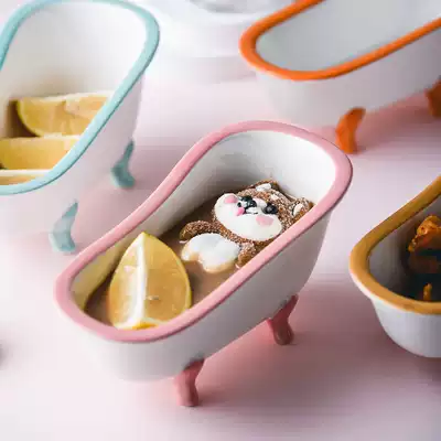 Ceramic creative snack bowl Ice cream bowl Personalized tableware Dessert bowl Snack bowl Theme dining room ice bowl