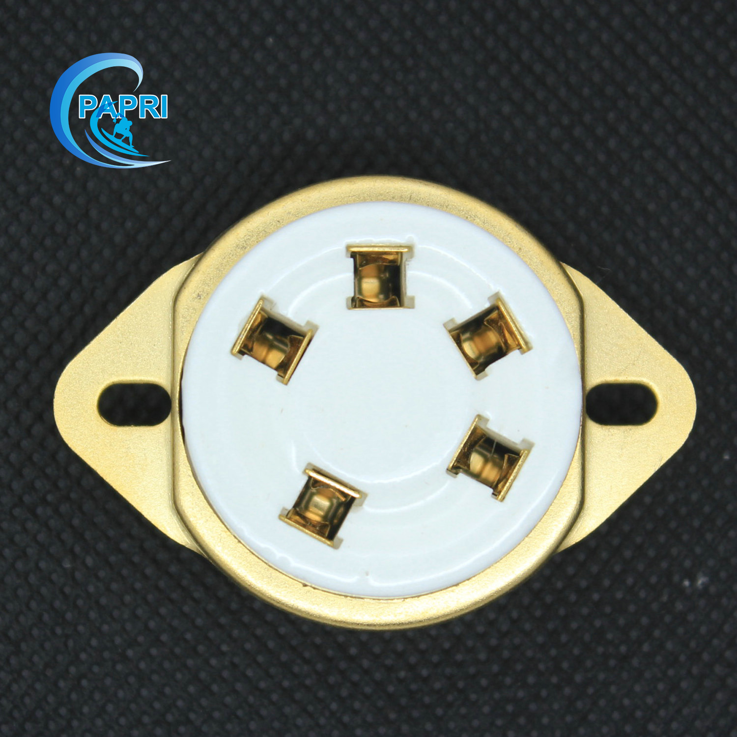 Five-foot socket HIFI DIY GZC5-2-G gold plated 5-foot vacuum tube holder FU-7 807