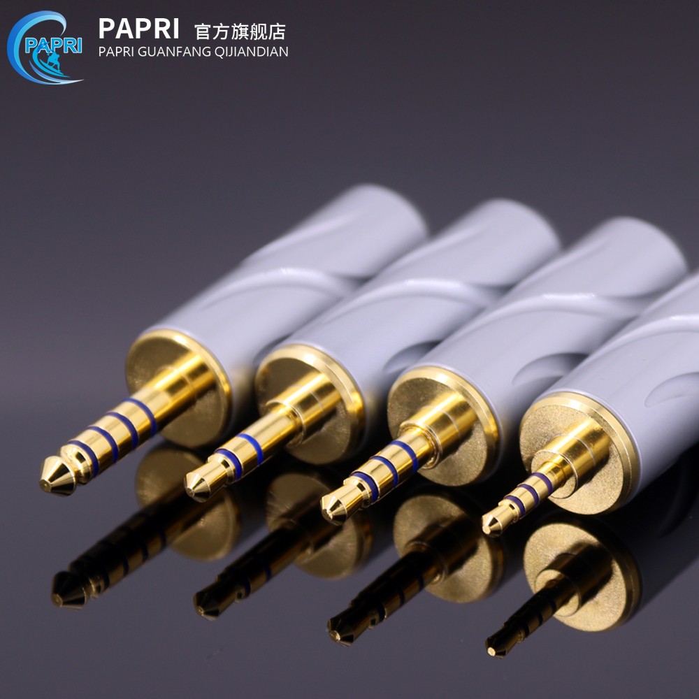 PAPRI PRE-705 2 5 4 4MM Balance headphone plug pure copper gilded DIY repair 3 5MM Cubism