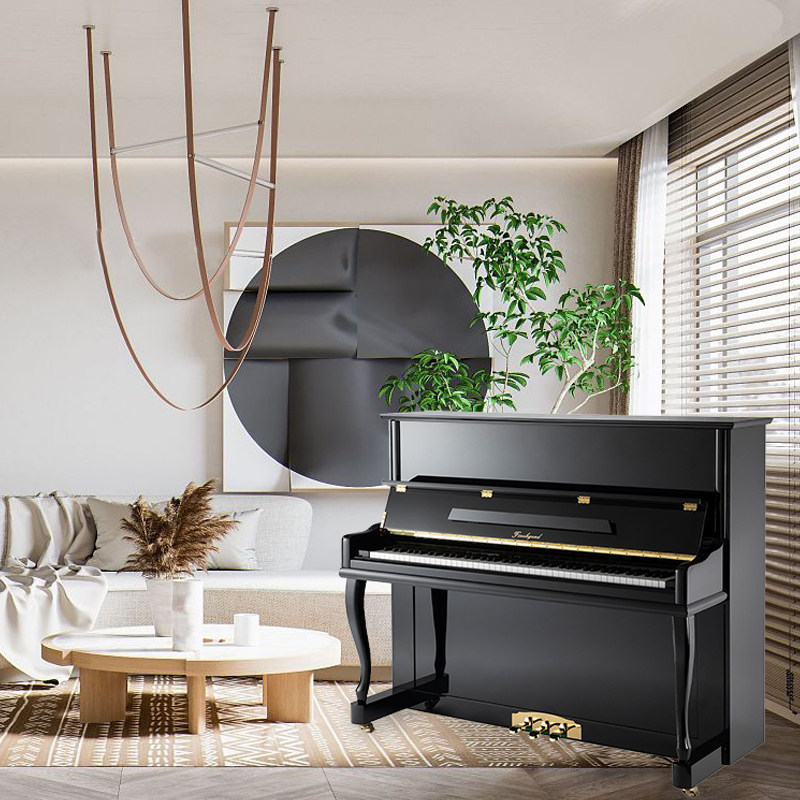 Fengling Upright Piano FL-123 High End Playing Black Teacher Beginner's Examination Professional quality performance ratio High