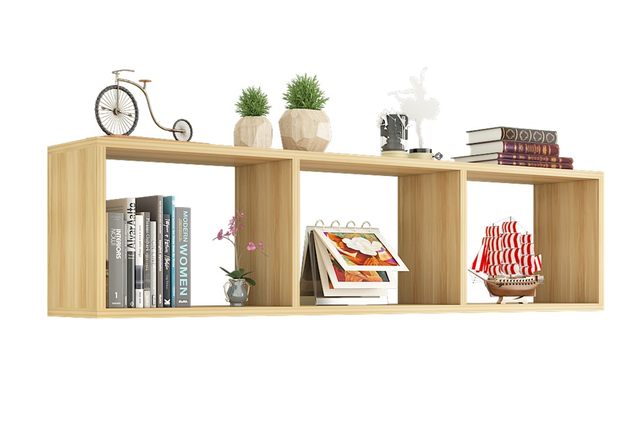 Simple bookshelf wall shelf wall hanging wall modeling decorative rack hanging cabinet storage rack storage cabinet wall bookcase