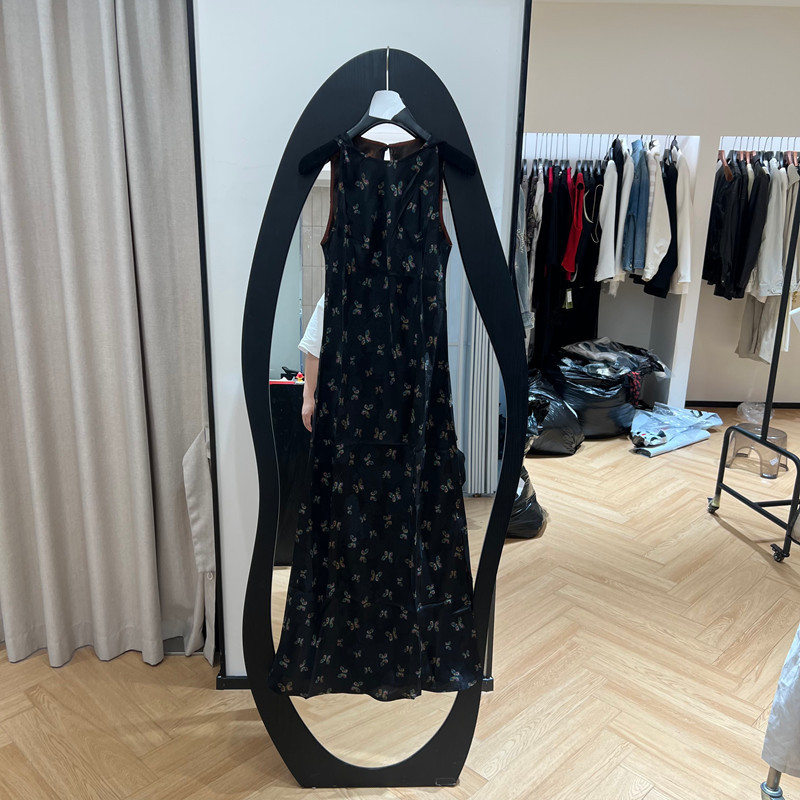 European Station 2026 Summer New Halter Neck Sleeveless Long Mermaid Tail Silk Xiangyun Dress 9018