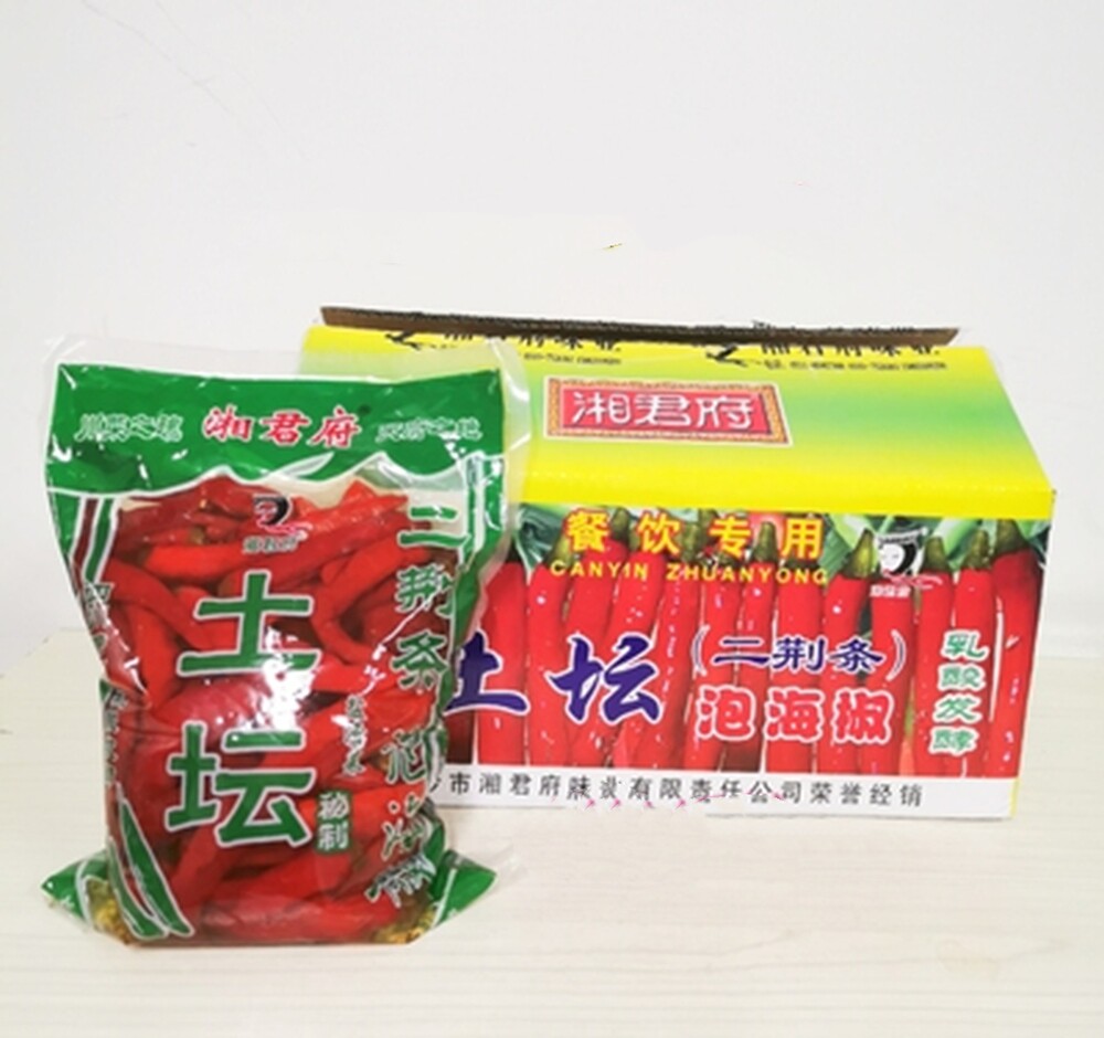 Xiangjun Fu Erjingtiao red pickled pepper 6 bags * 2000G soaked sea pepper soil altar soaked pepper salted pickles