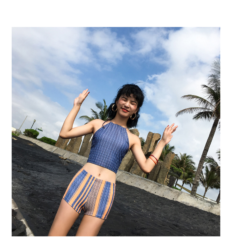 Bộ đồ bơi Mulang chia ba mảnh bikini bảo thủ boxer Hàn Quốc gợi cảm giảm béo bụng mùa xuân tắm phù hợp với nữ - Bikinis áo bơi cho người béo