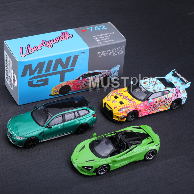 Minigt 742 Nissan Gtr35 764 Bmw M3 783 Mclaren 750S 1/64 Alloy Car Model