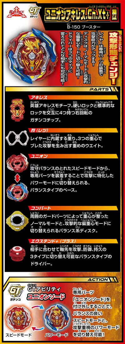 TAKARA TOMY Подлинная Beyblade Bulk тип вращения GT Союзность Воин B-150 игрушки