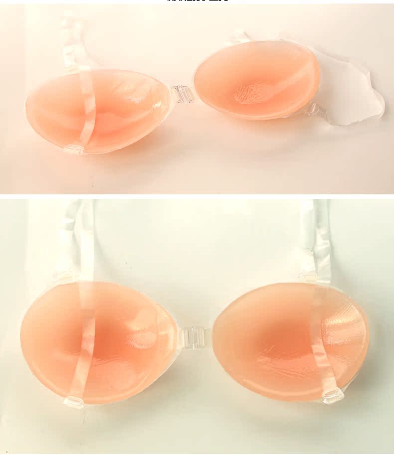 Có thể tháo rời dây đeo vai silicone ngực dính núm vú váy cưới nhỏ ngực tập hợp gợi cảm chống trượt dày bơi không thấm nước áo ngực vô hình áo ngực nữ