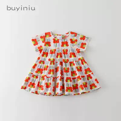 Flower skirt children's dress summer girls