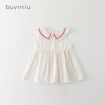 Childrens skirt cloth girl girl baby summer dress Foreign color Net red dress girl Summer Love princess dress
